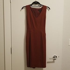 J crew red burgundy sheath dress